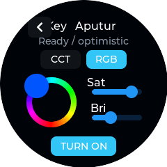 Ble(e)p RGB light control with hue and brightness controls